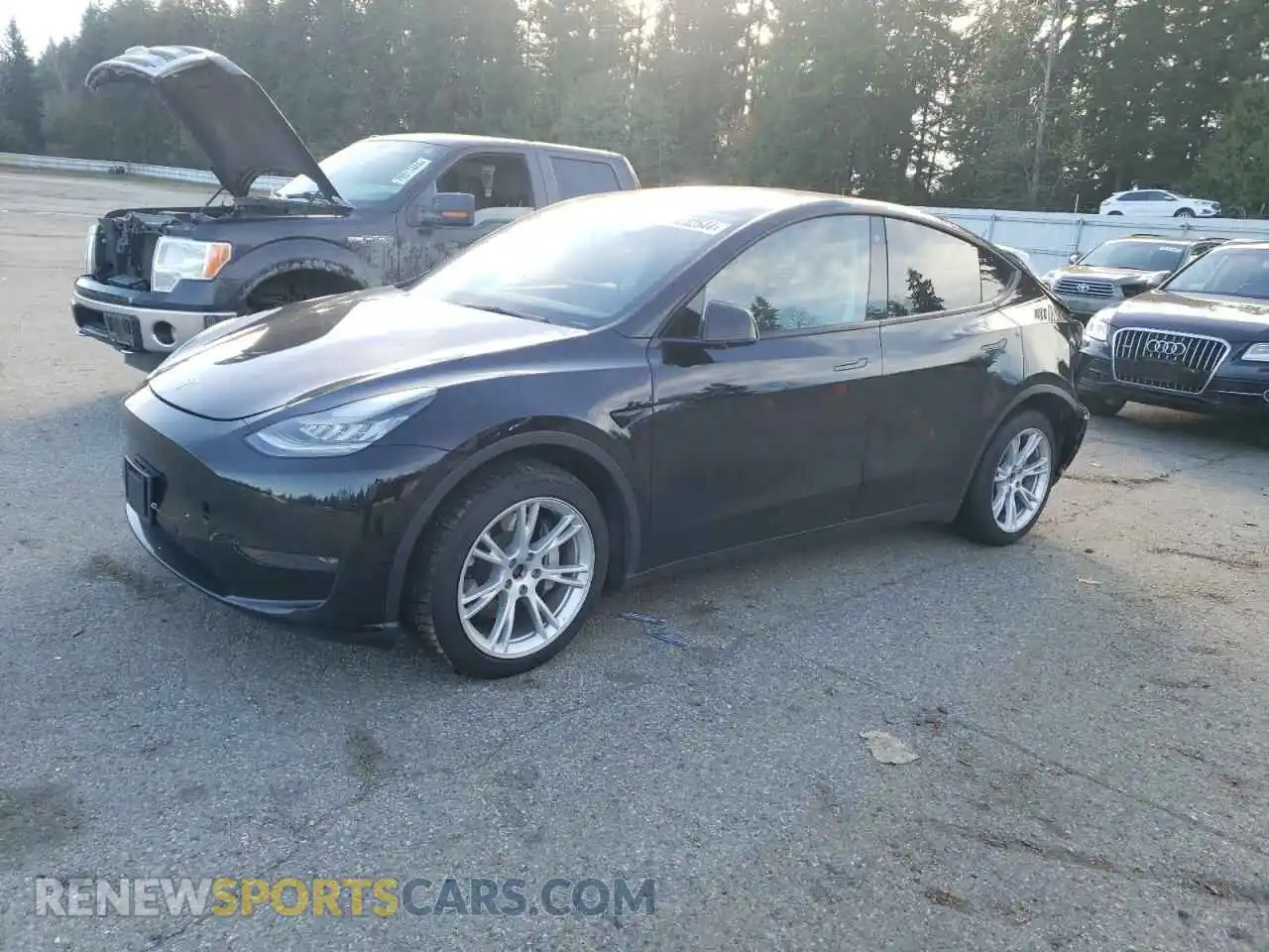 1 Photograph of a damaged car 5YJYGDEE6MF091566 TESLA MODEL Y 2021