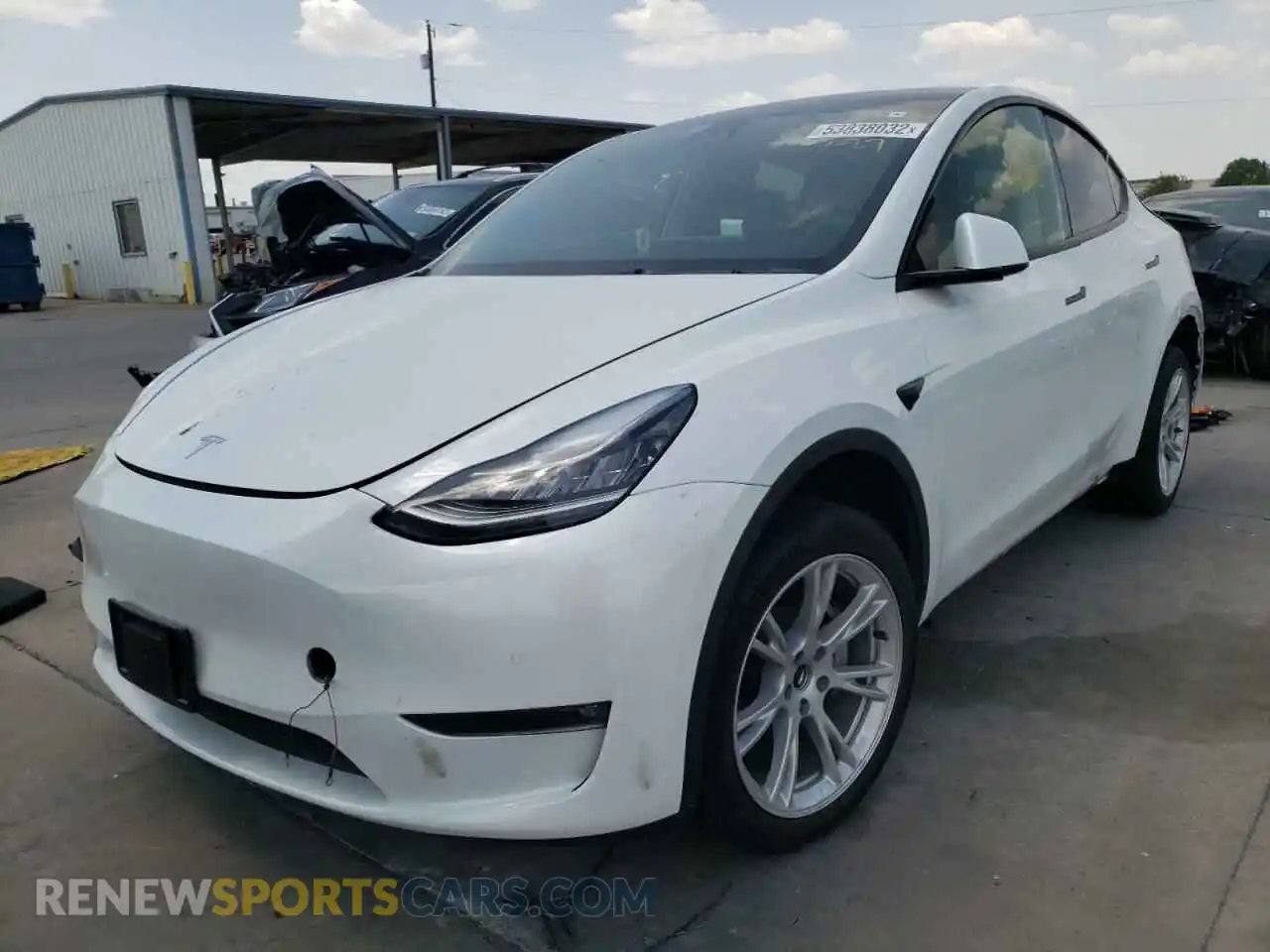 2 Photograph of a damaged car 5YJYGDEE6MF106275 TESLA MODEL Y 2021