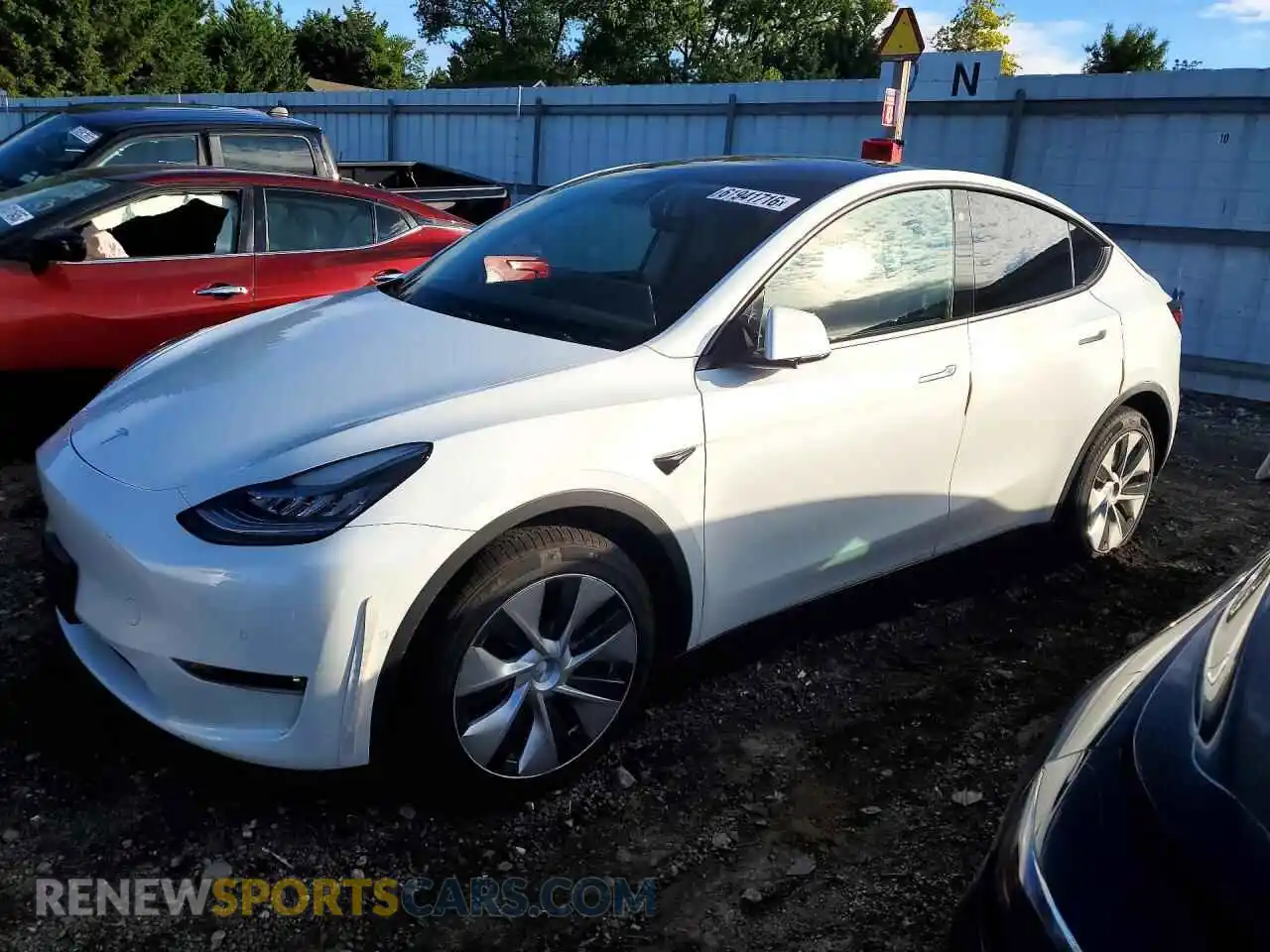 1 fotografías del automóvil dañado 5YJYGDEE6MF114845 TESLA MODEL Y 2021