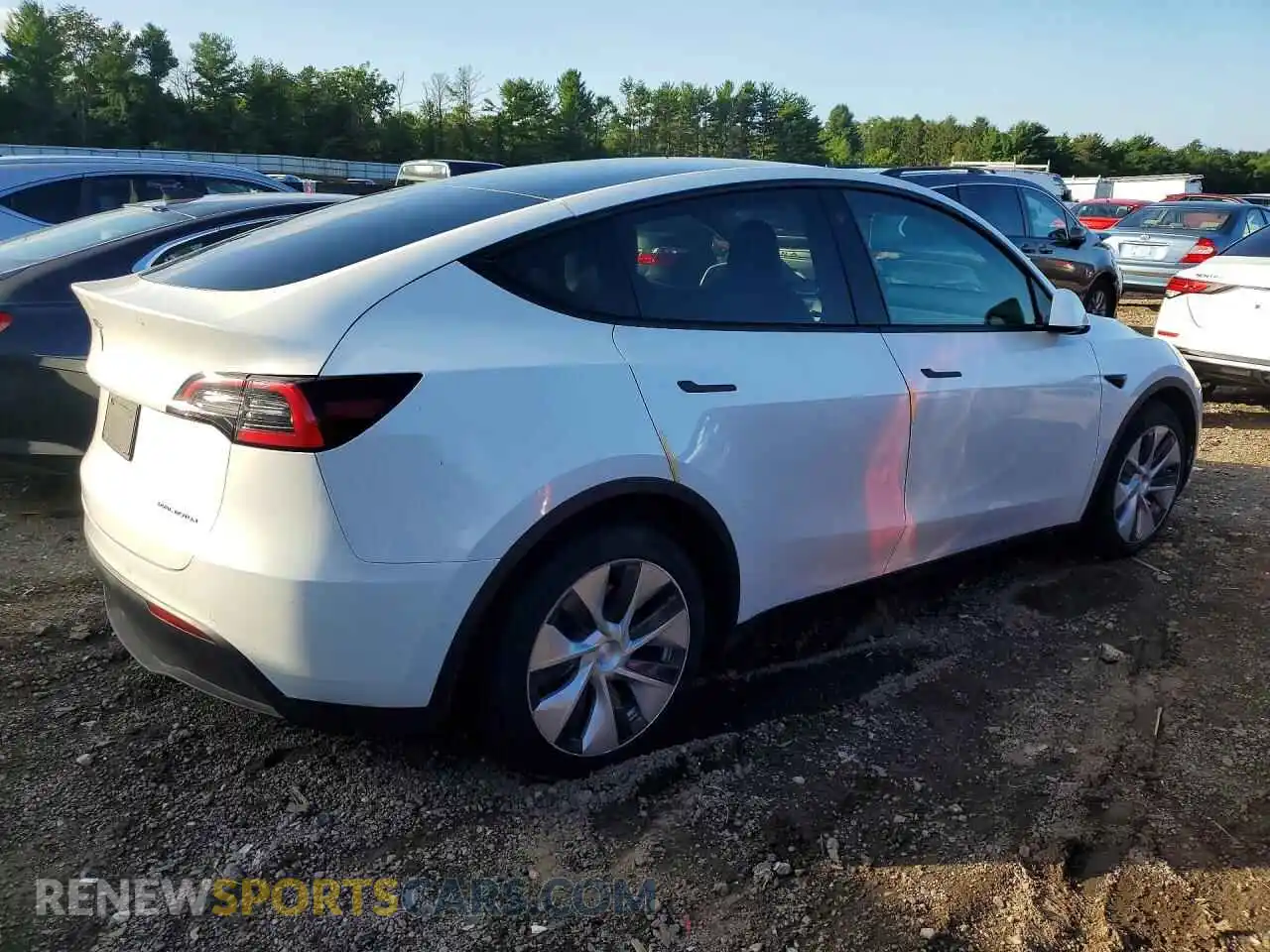 3 fotografías del automóvil dañado 5YJYGDEE6MF114845 TESLA MODEL Y 2021