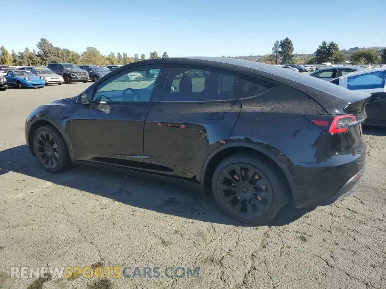 2 fotografías del automóvil dañado 5YJYGDEE6MF141429 TESLA MODEL Y 2021