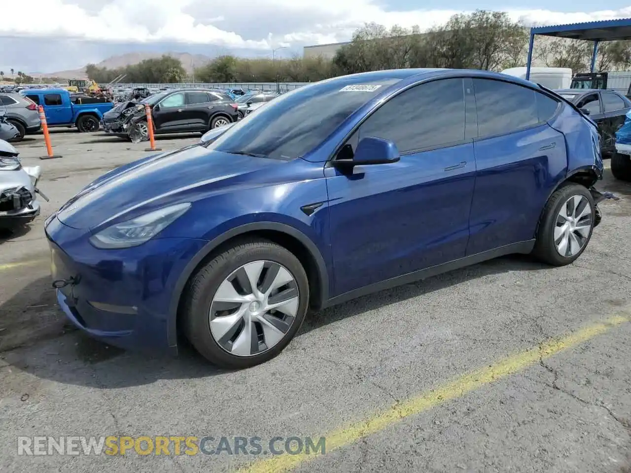 1 Photograph of a damaged car 5YJYGDEE6MF182384 TESLA MODEL Y 2021