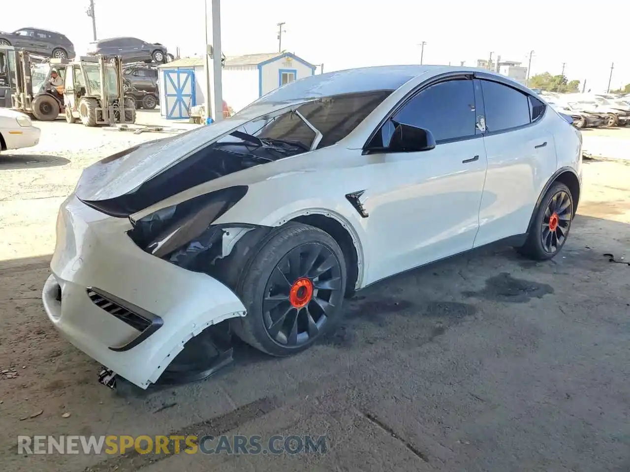 1 Photograph of a damaged car 5YJYGDEE6MF212760 TESLA MODEL Y 2021