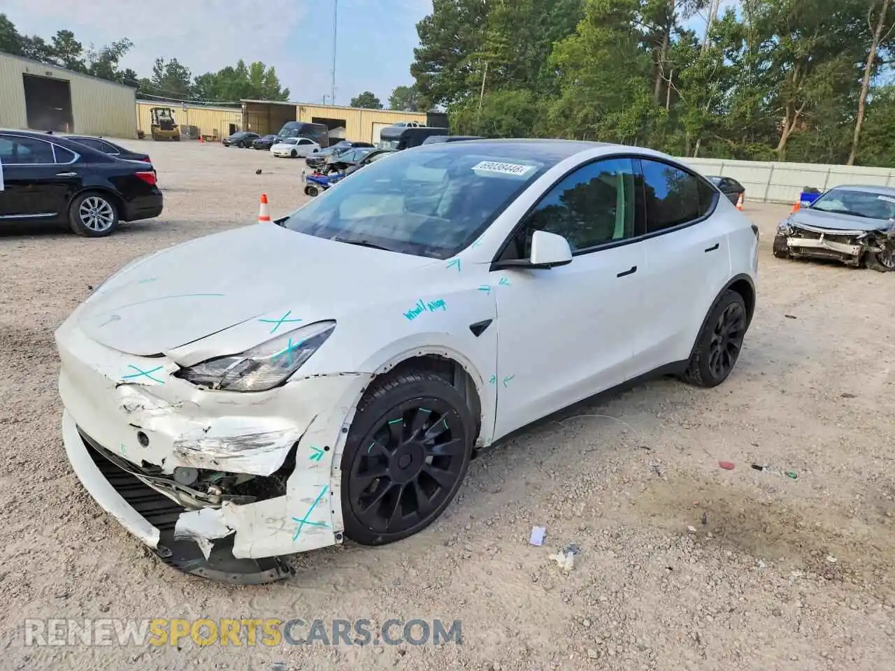 1 fotografías del automóvil dañado 5YJYGDEE6MF232166 TESLA MODEL Y 2021