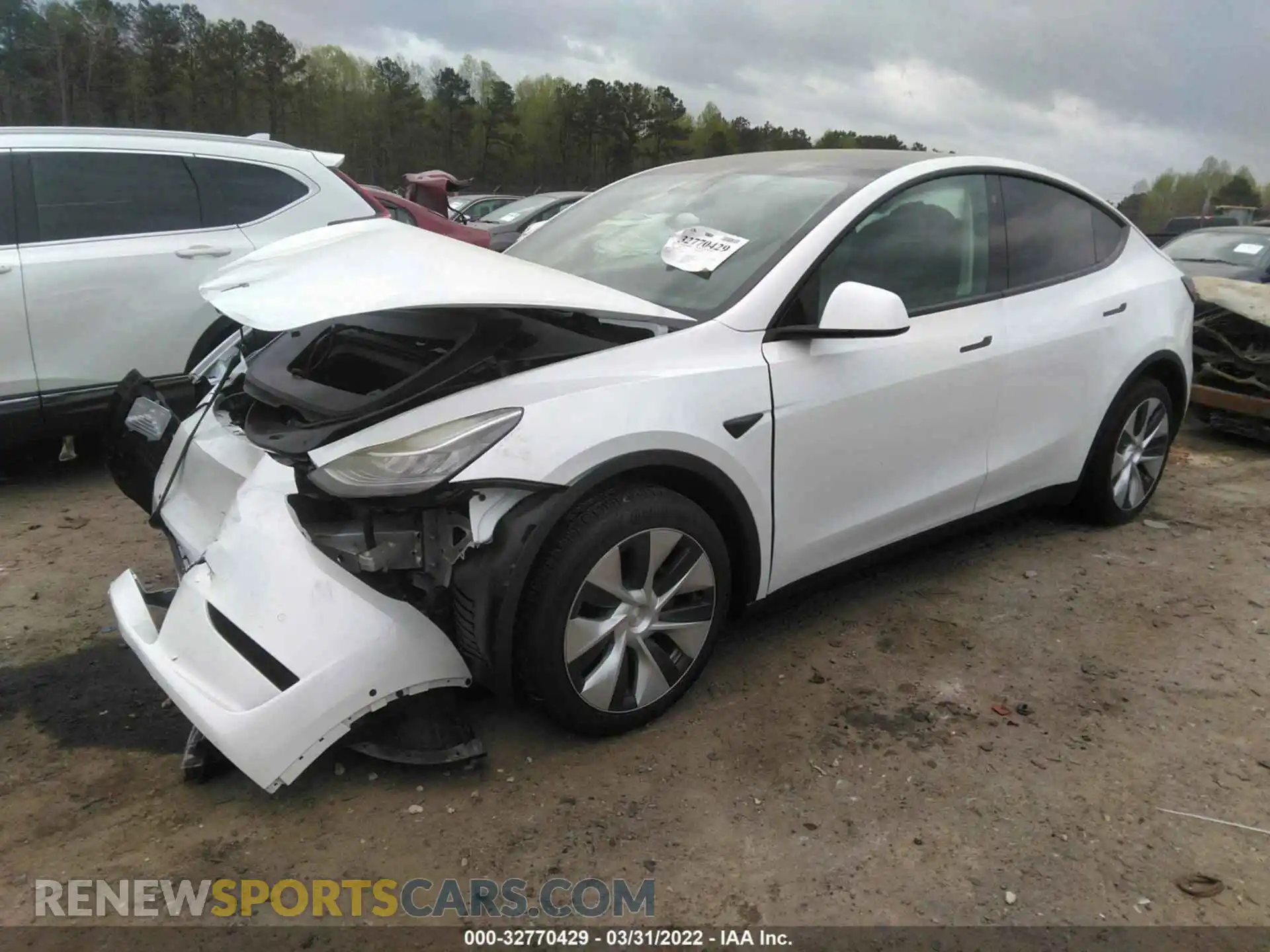 2 Photograph of a damaged car 5YJYGDEE6MF232216 TESLA MODEL Y 2021