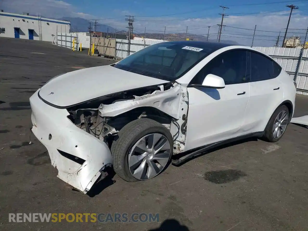 1 Photograph of a damaged car 5YJYGDEE6MF273980 TESLA MODEL Y 2021