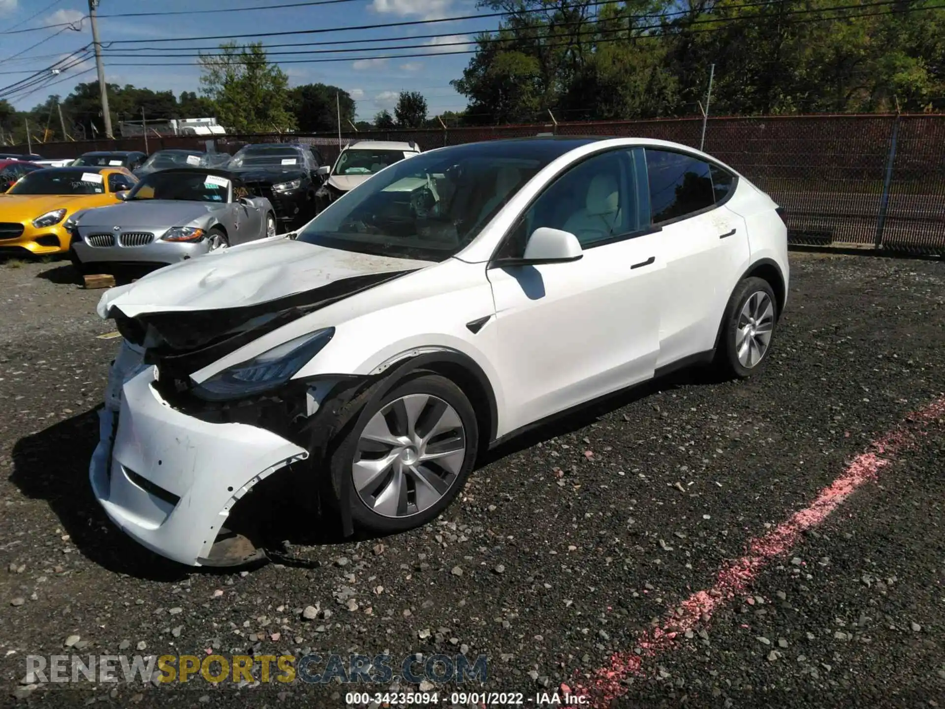 2 Photograph of a damaged car 5YJYGDEE6MF283831 TESLA MODEL Y 2021