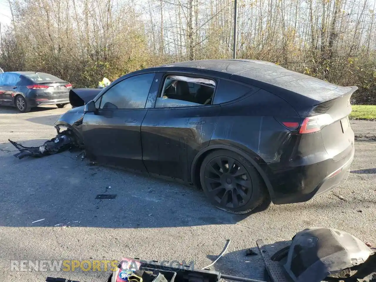 2 Photograph of a damaged car 5YJYGDEE6MF285644 TESLA MODEL Y 2021