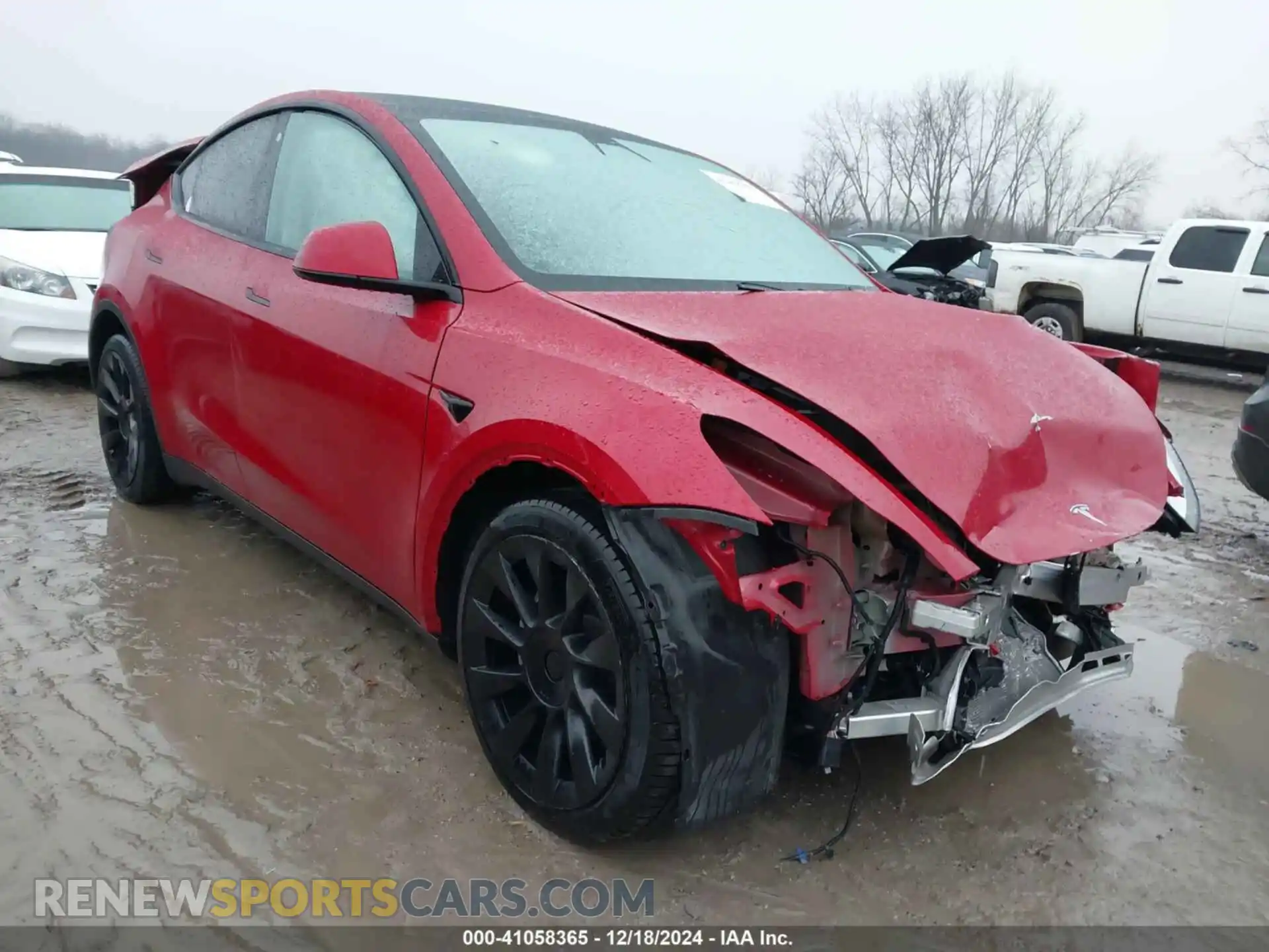 1 Photograph of a damaged car 5YJYGDEE6MF300014 TESLA MODEL Y 2021