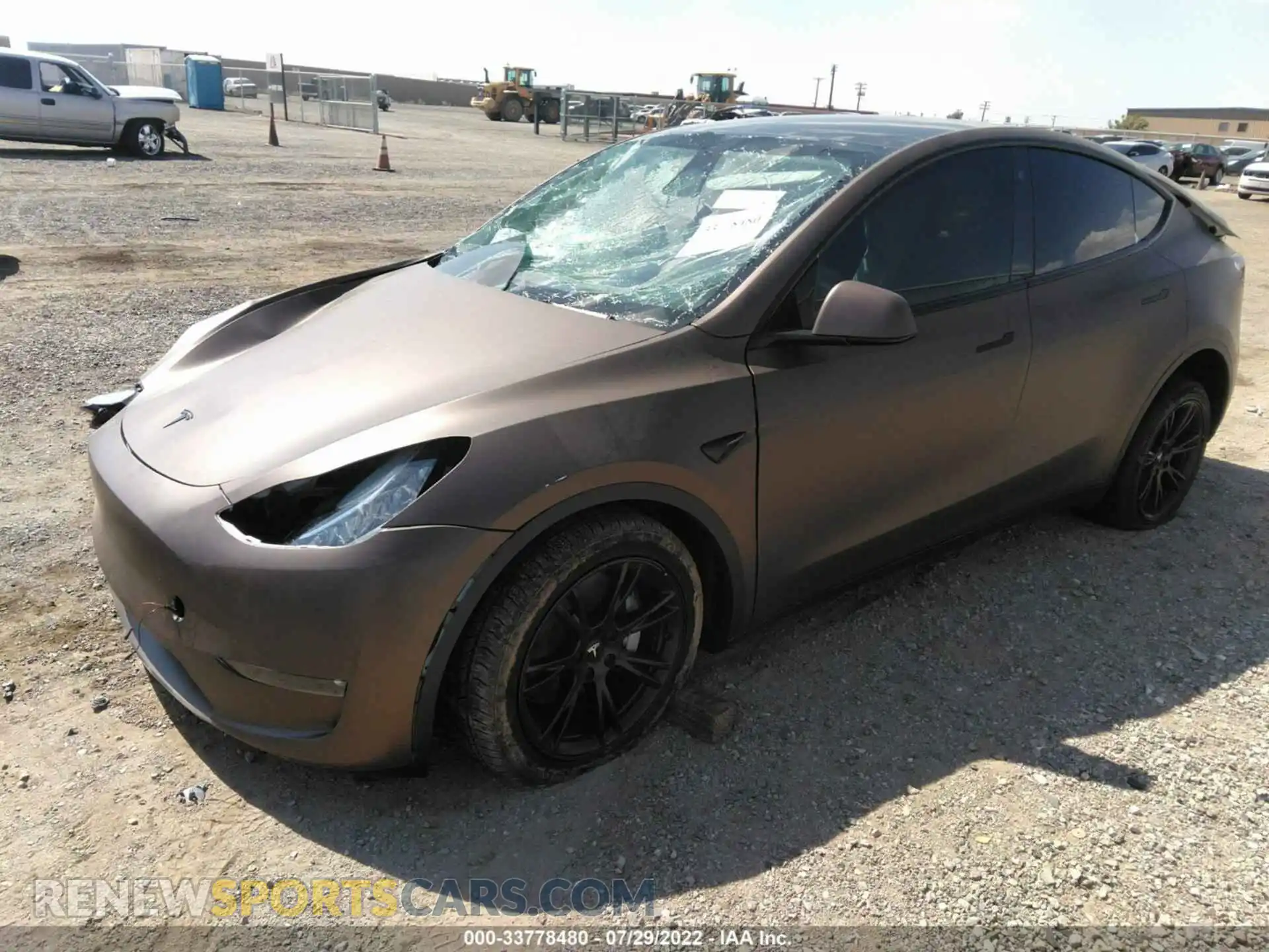 2 Photograph of a damaged car 5YJYGDEE6MF303317 TESLA MODEL Y 2021