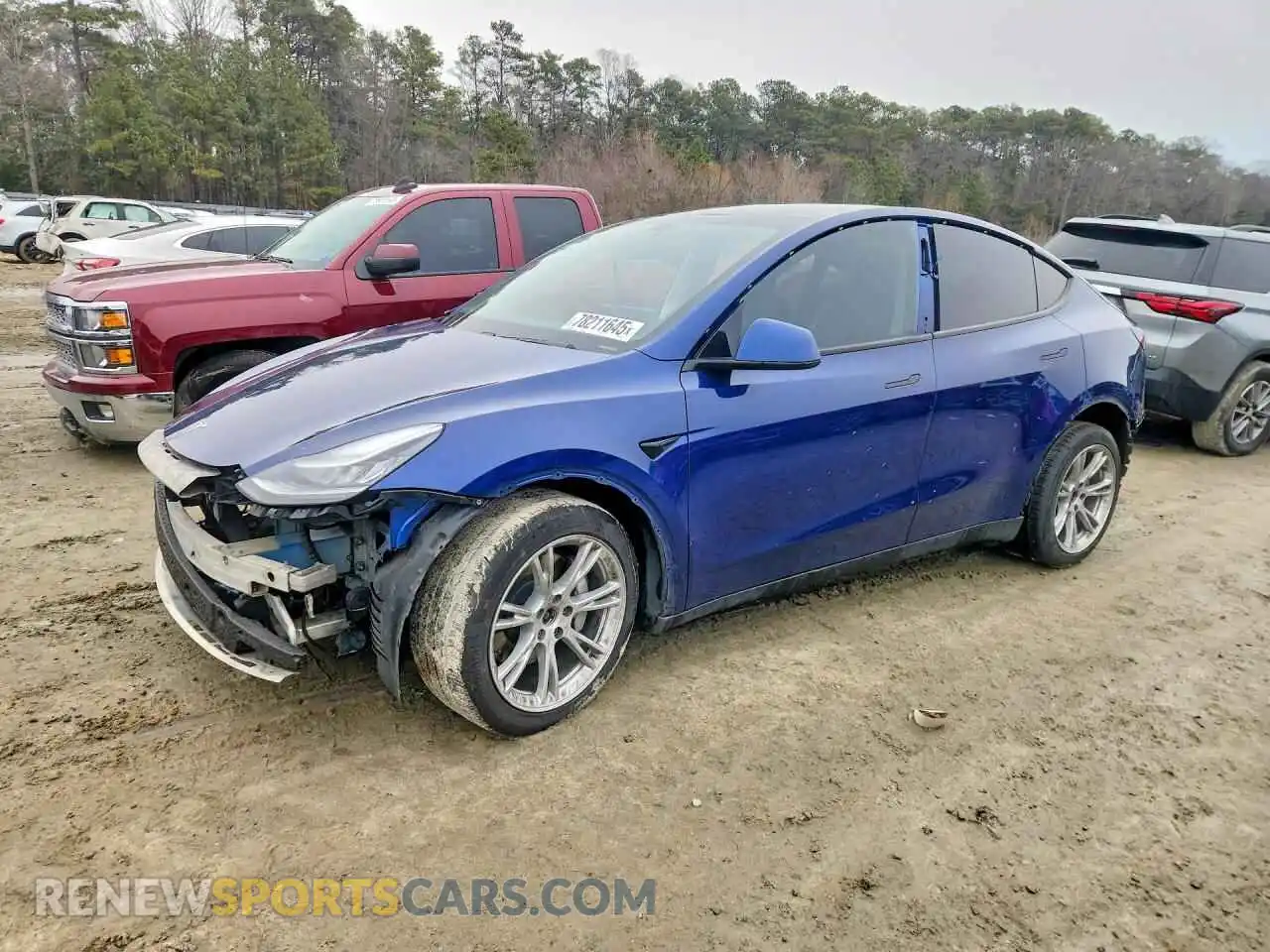 1 Photograph of a damaged car 5YJYGDEE7MF066675 TESLA MODEL Y 2021
