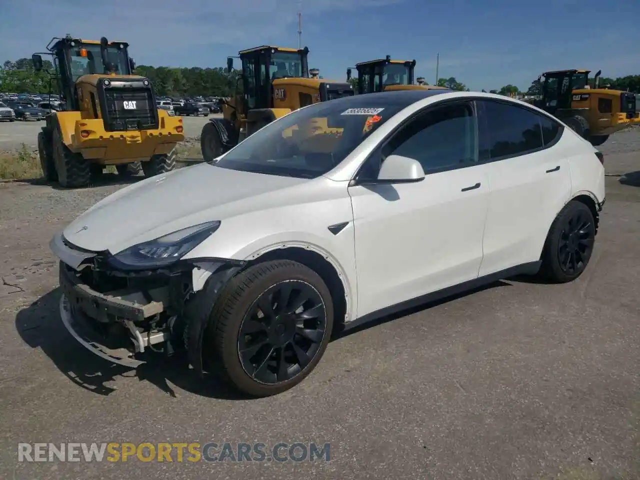 1 Photograph of a damaged car 5YJYGDEE7MF084397 TESLA MODEL Y 2021