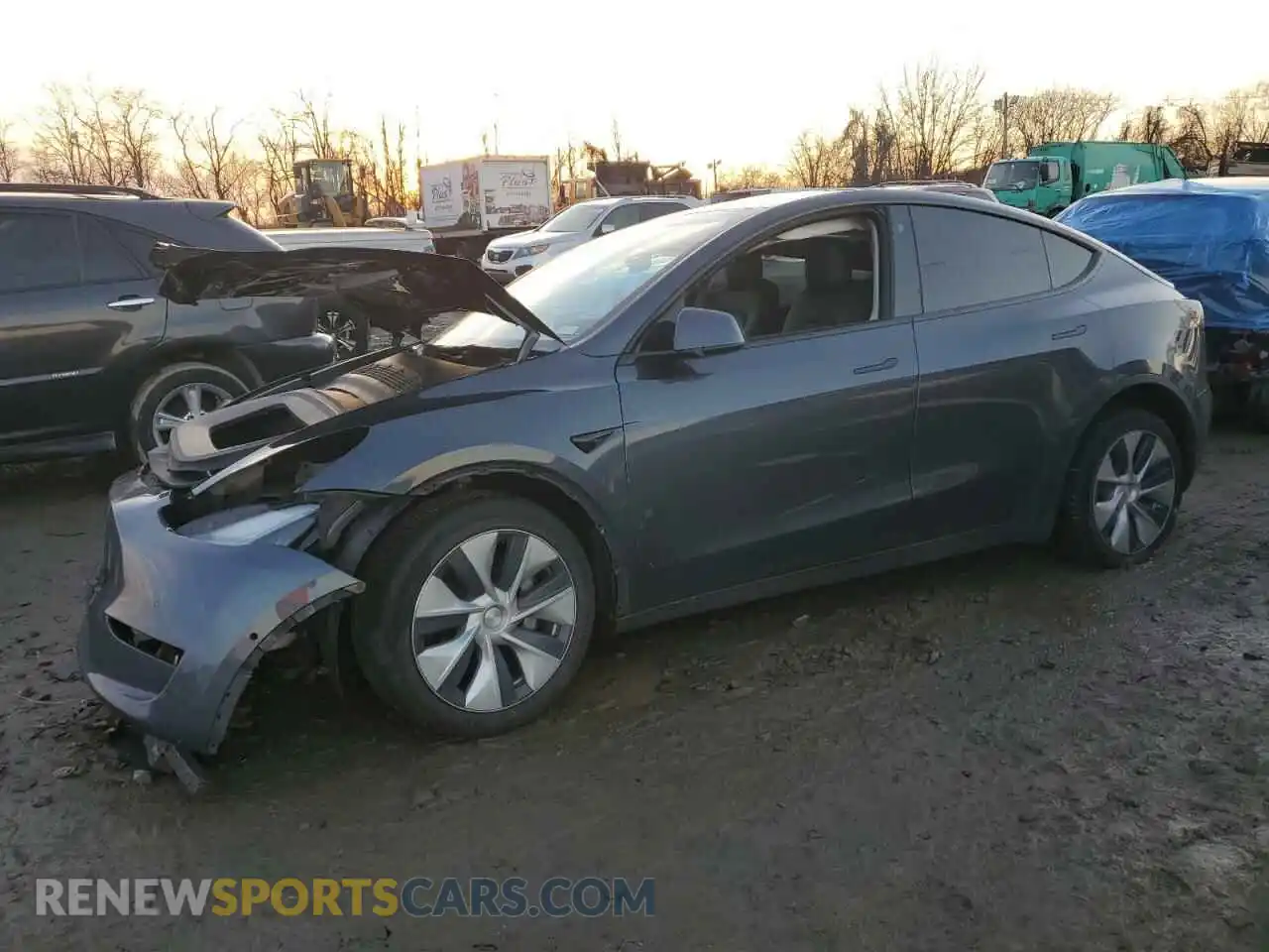 1 Photograph of a damaged car 5YJYGDEE7MF087381 TESLA MODEL Y 2021