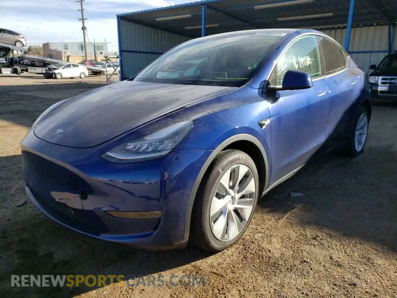 2 Photograph of a damaged car 5YJYGDEE7MF091771 TESLA MODEL Y 2021