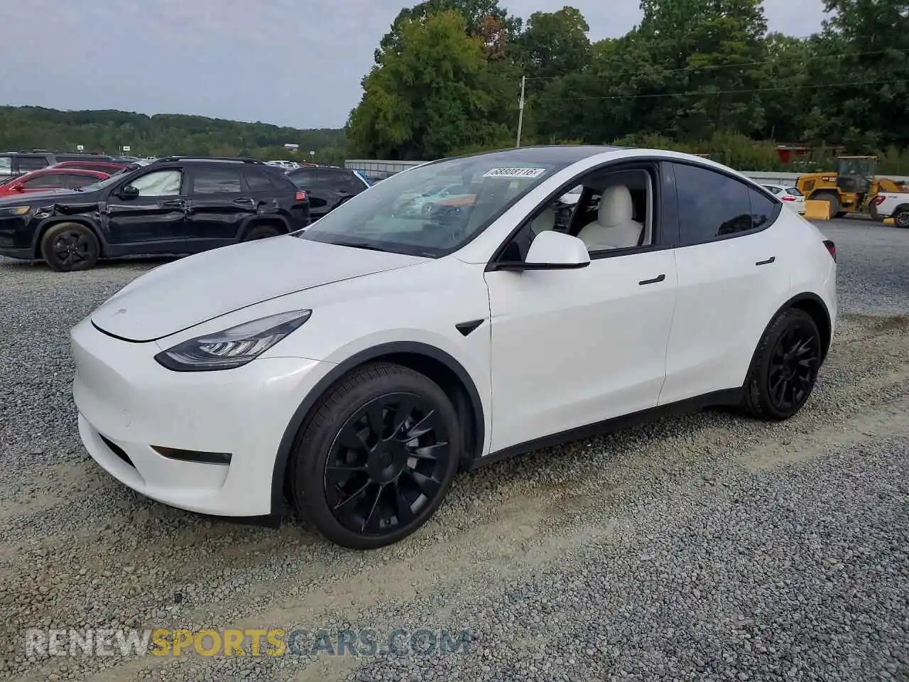 1 Photograph of a damaged car 5YJYGDEE7MF093519 TESLA MODEL Y 2021