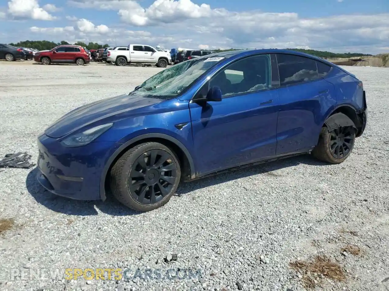 1 Photograph of a damaged car 5YJYGDEE7MF108200 TESLA MODEL Y 2021