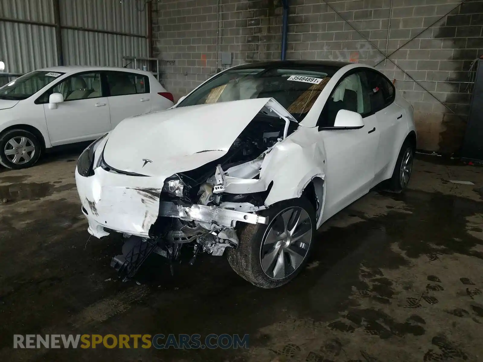 2 Фотография поврежденного автомобиля 5YJYGDEE7MF118693 TESLA MODEL Y 2021