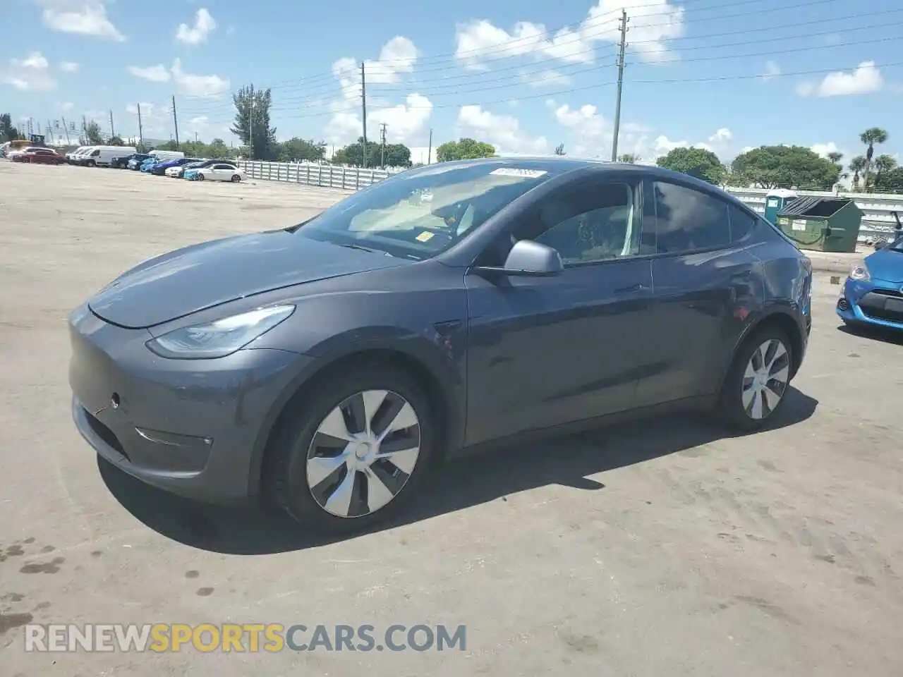 1 Photograph of a damaged car 5YJYGDEE7MF130634 TESLA MODEL Y 2021