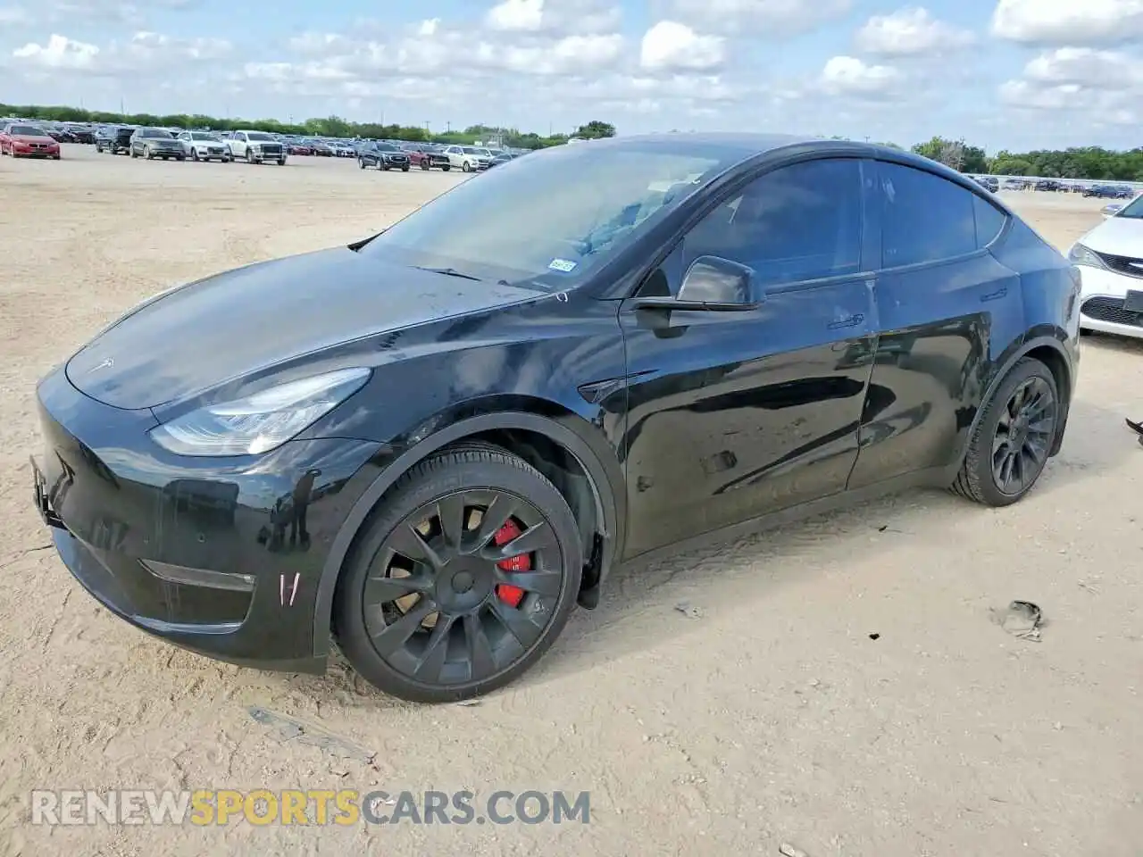 1 Photograph of a damaged car 5YJYGDEE7MF143142 TESLA MODEL Y 2021