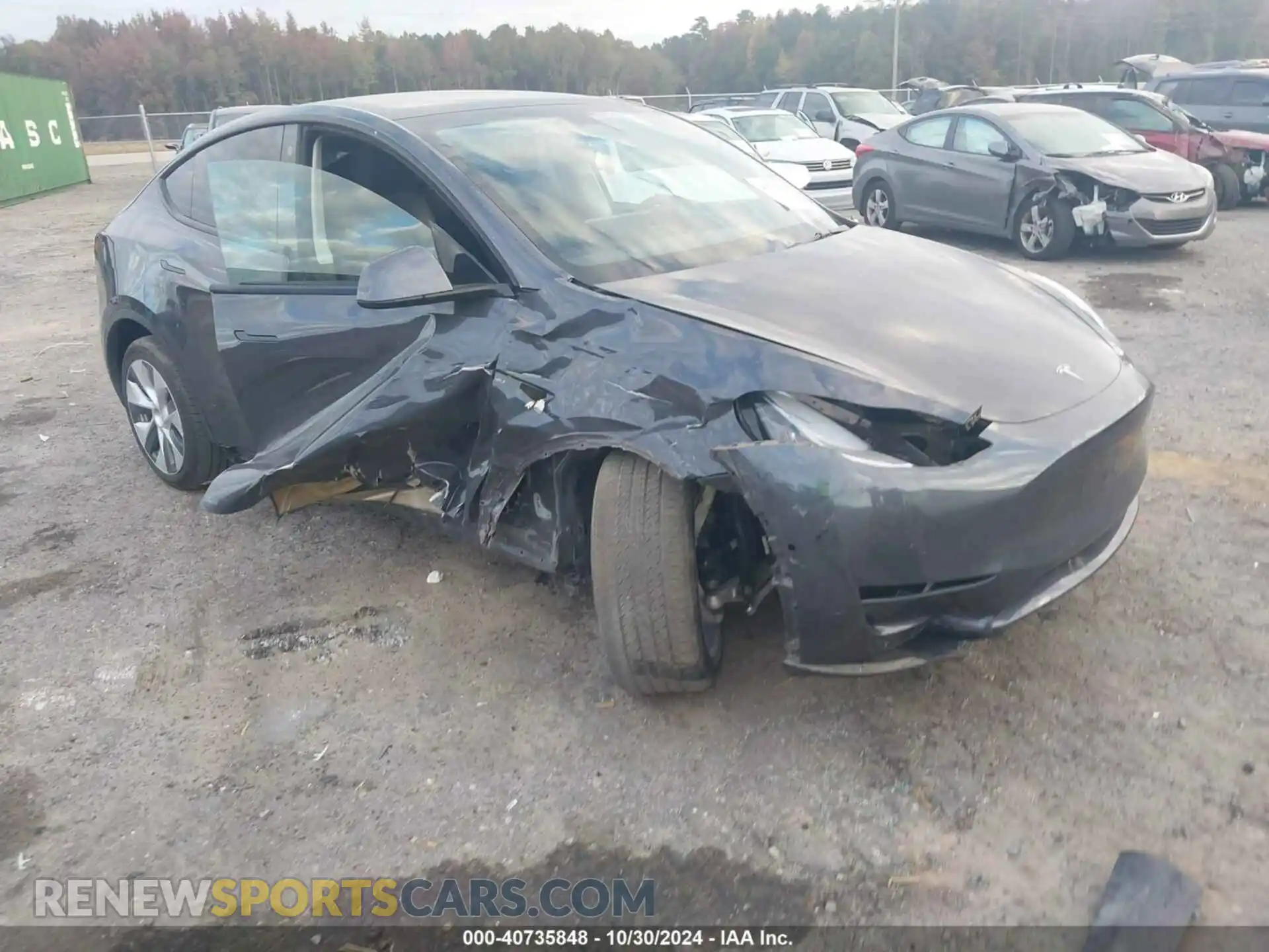 1 Photograph of a damaged car 5YJYGDEE7MF174312 TESLA MODEL Y 2021