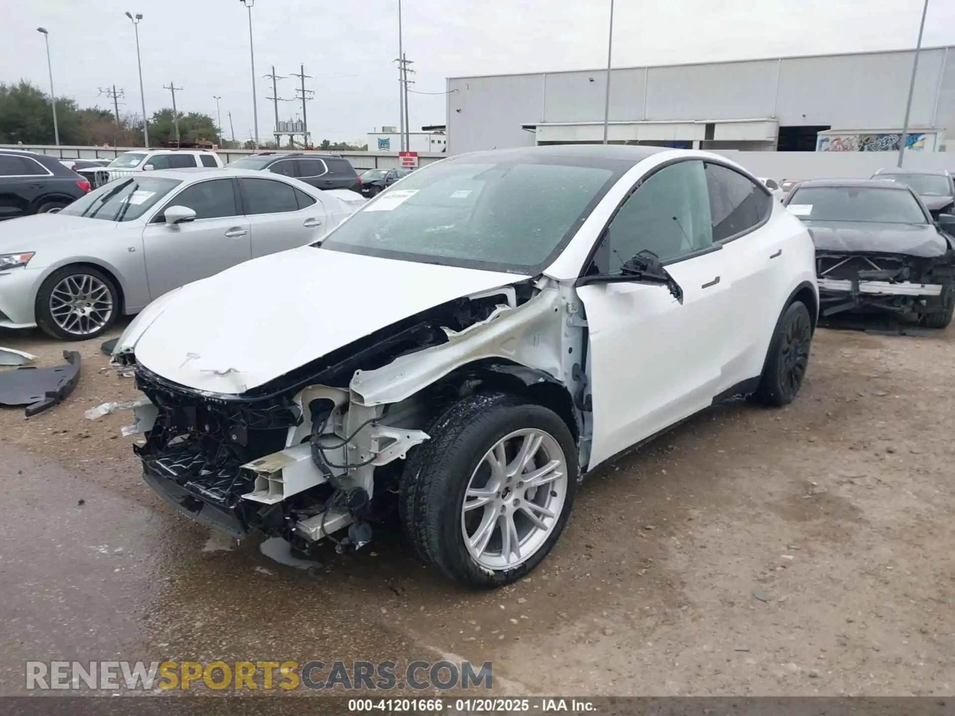 2 Photograph of a damaged car 5YJYGDEE7MF186525 TESLA MODEL Y 2021