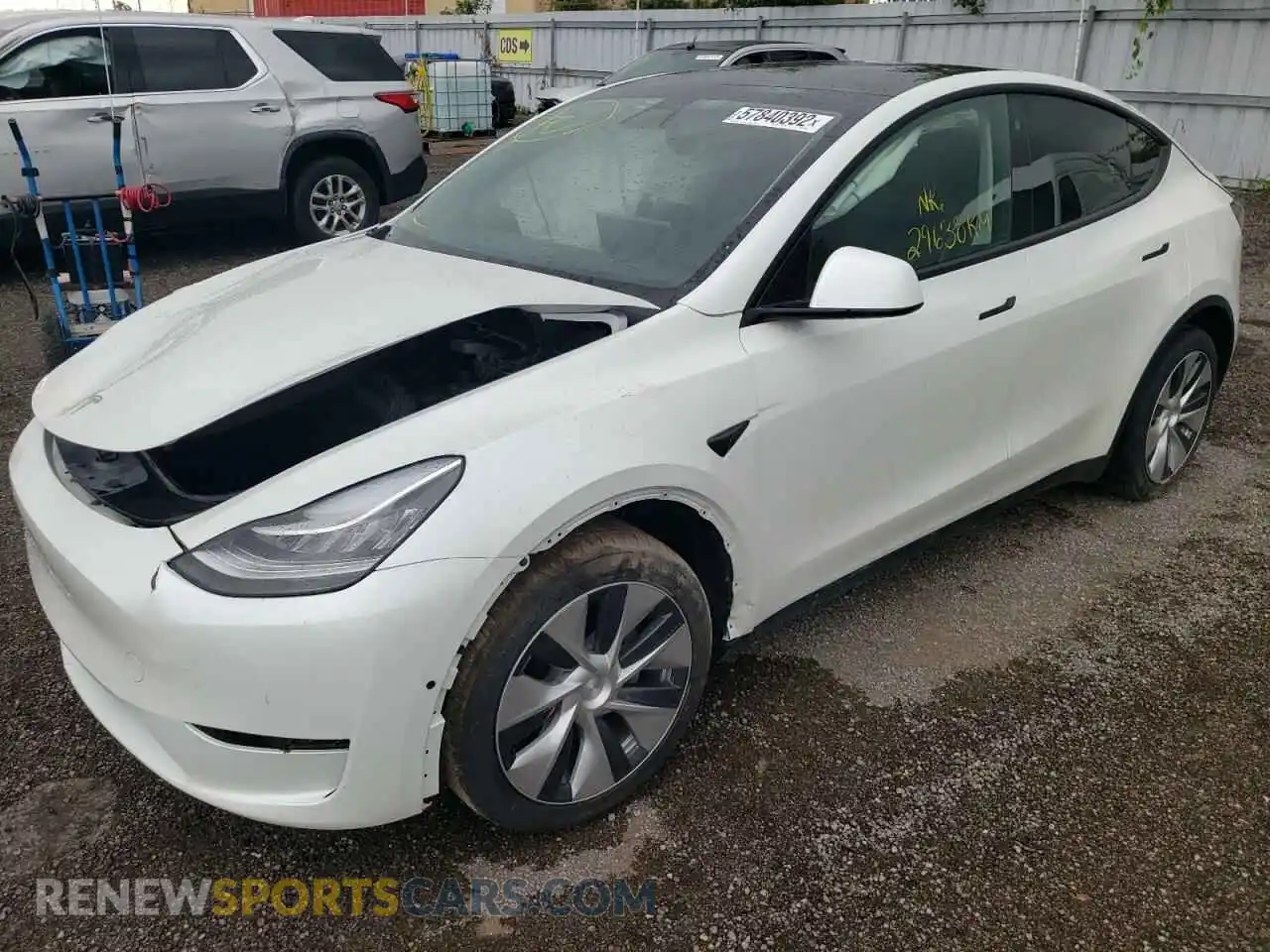 2 Photograph of a damaged car 5YJYGDEE7MF186640 TESLA MODEL Y 2021