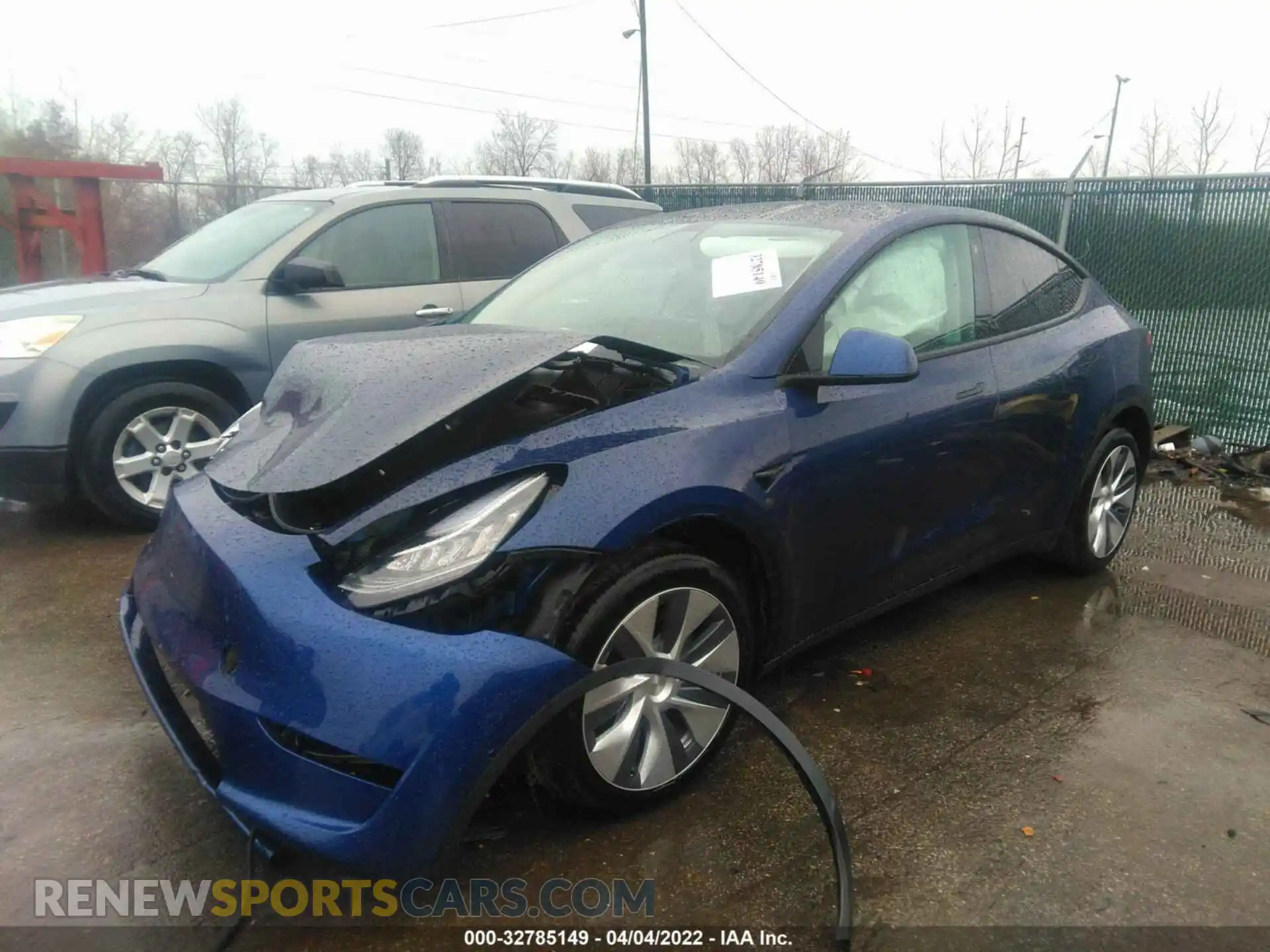 2 Photograph of a damaged car 5YJYGDEE7MF188226 TESLA MODEL Y 2021