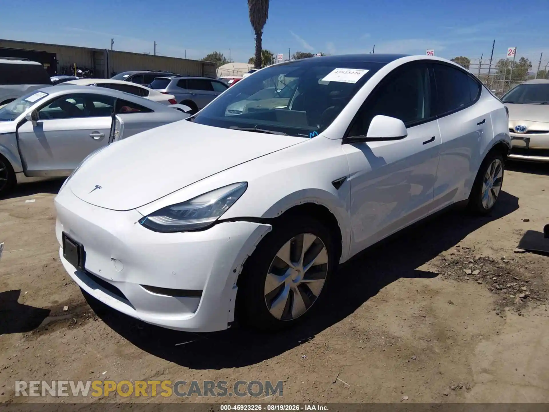 2 Photograph of a damaged car 5YJYGDEE7MF217370 TESLA MODEL Y 2021