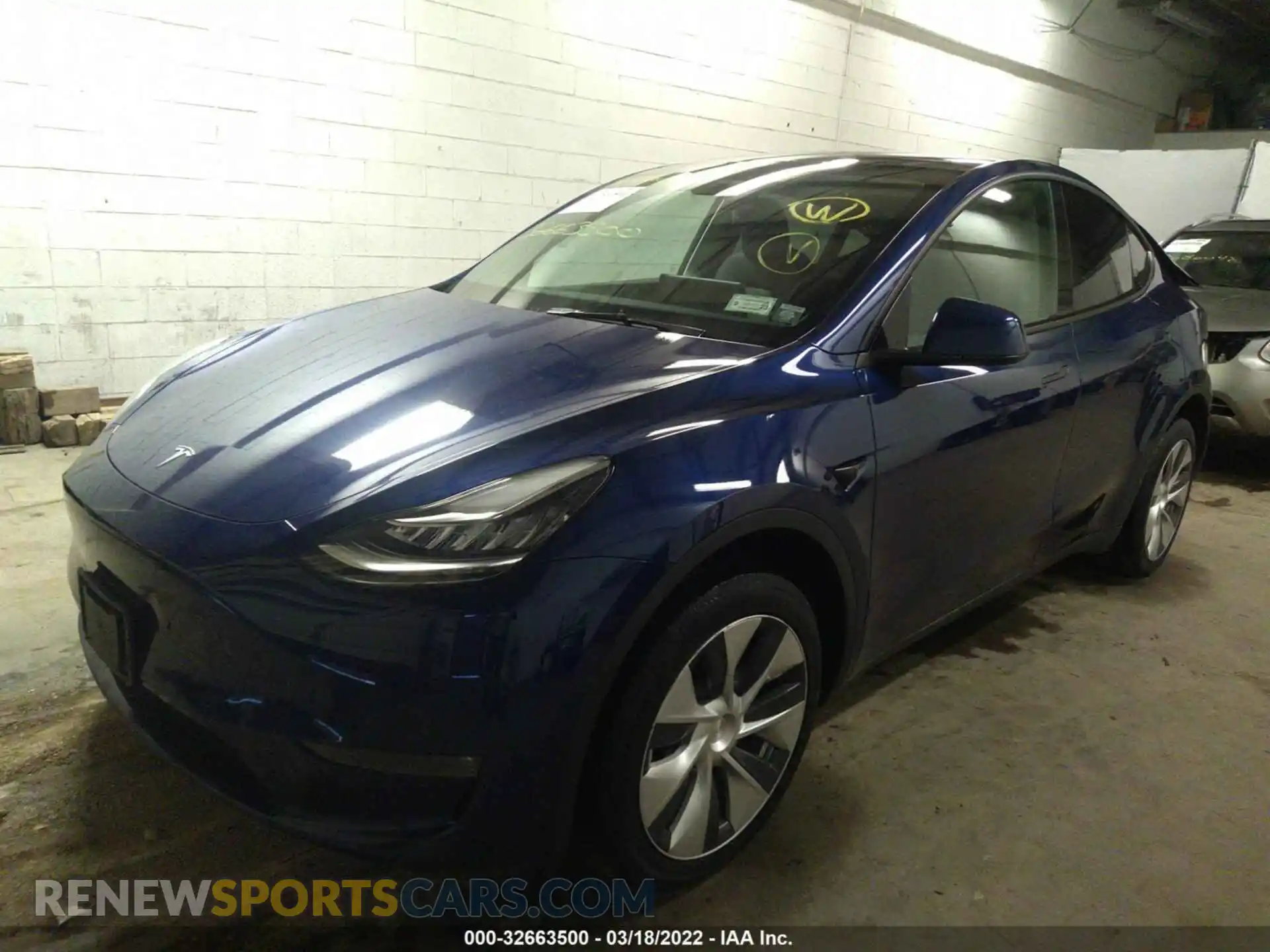 2 Photograph of a damaged car 5YJYGDEE7MF231351 TESLA MODEL Y 2021
