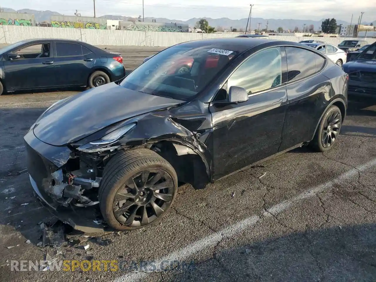 1 fotografías del automóvil dañado 5YJYGDEE7MF233116 TESLA MODEL Y 2021