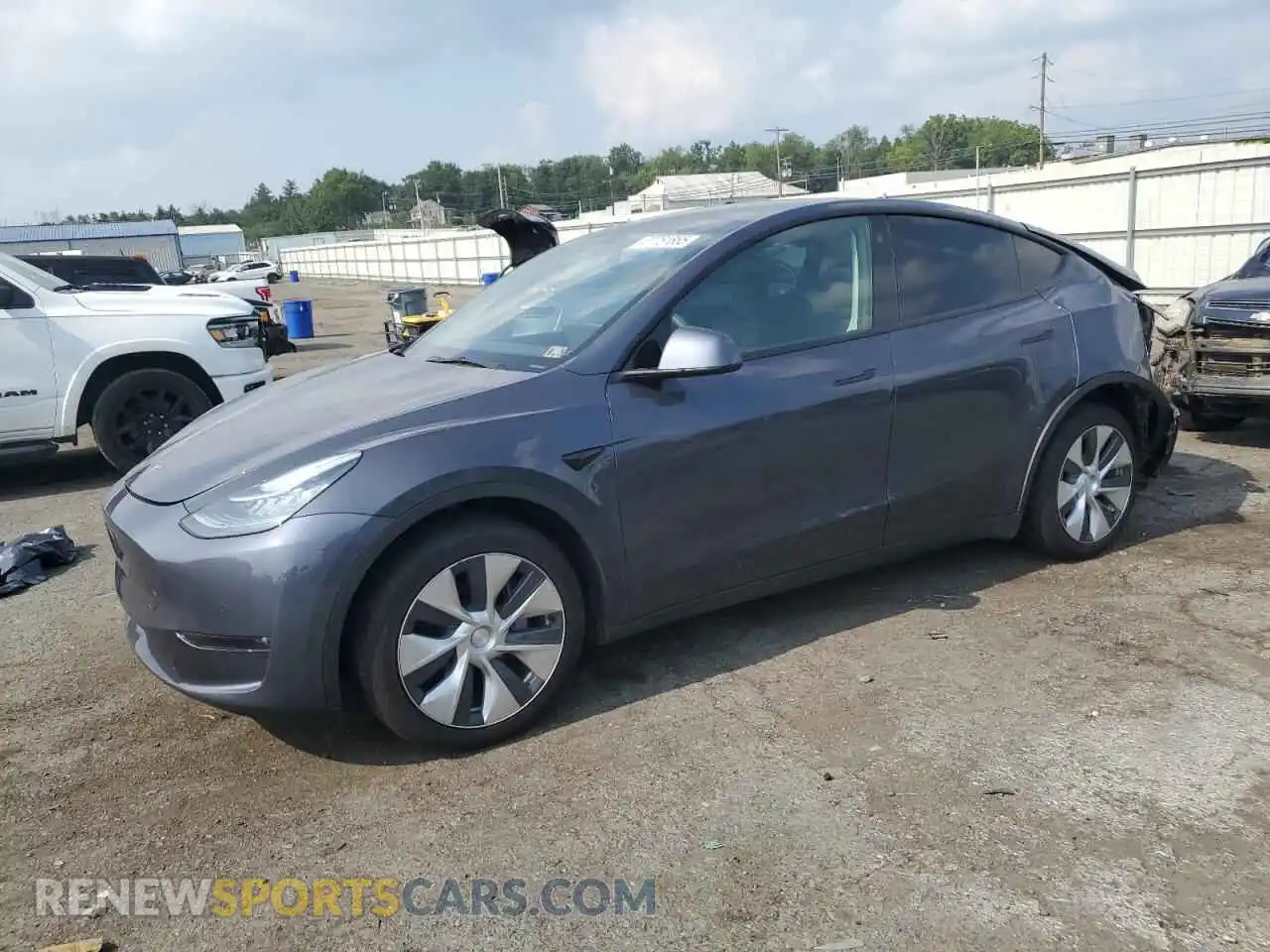 1 Photograph of a damaged car 5YJYGDEE7MF239613 TESLA MODEL Y 2021