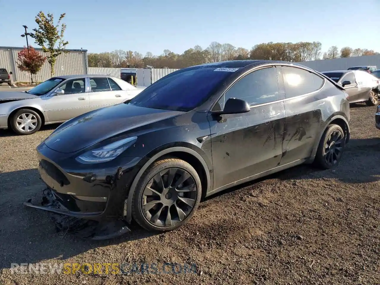 1 Photograph of a damaged car 5YJYGDEE7MF302578 TESLA MODEL Y 2021