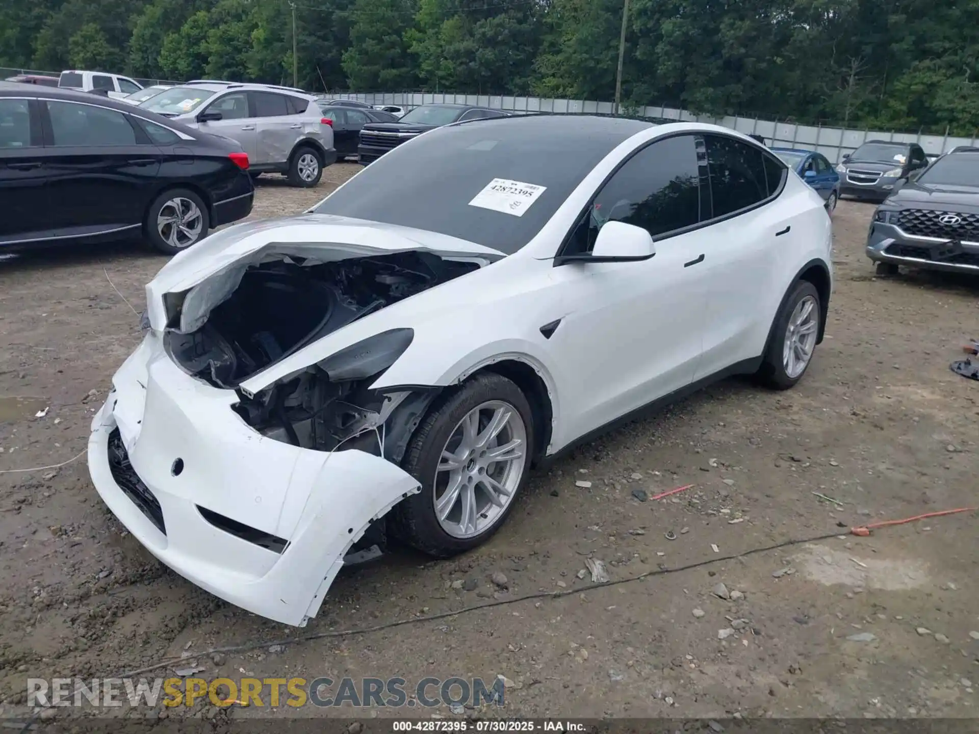 2 Photograph of a damaged car 5YJYGDEE8MF077944 TESLA MODEL Y 2021