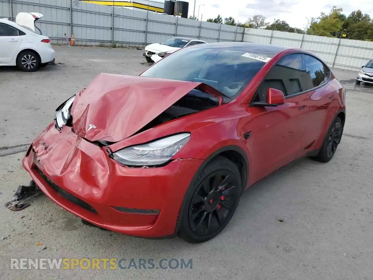 1 Photograph of a damaged car 5YJYGDEE8MF089687 TESLA MODEL Y 2021