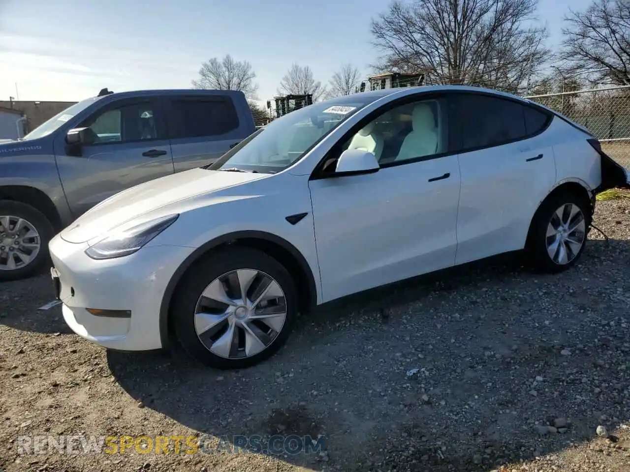1 Photograph of a damaged car 5YJYGDEE8MF178823 TESLA MODEL Y 2021