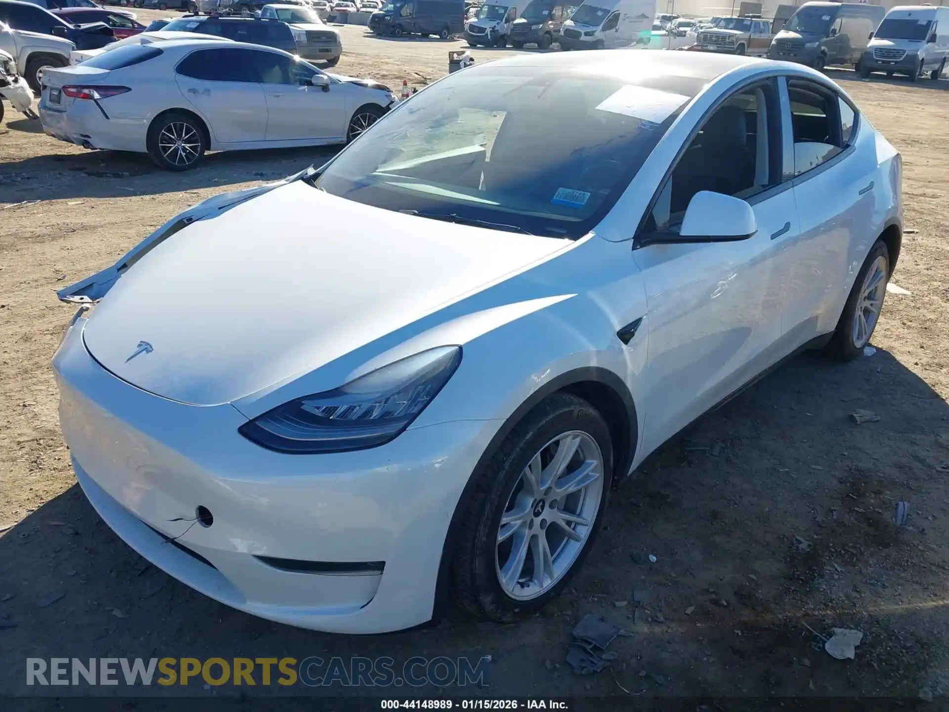 2 Photograph of a damaged car 5YJYGDEE8MF180829 TESLA MODEL Y 2021