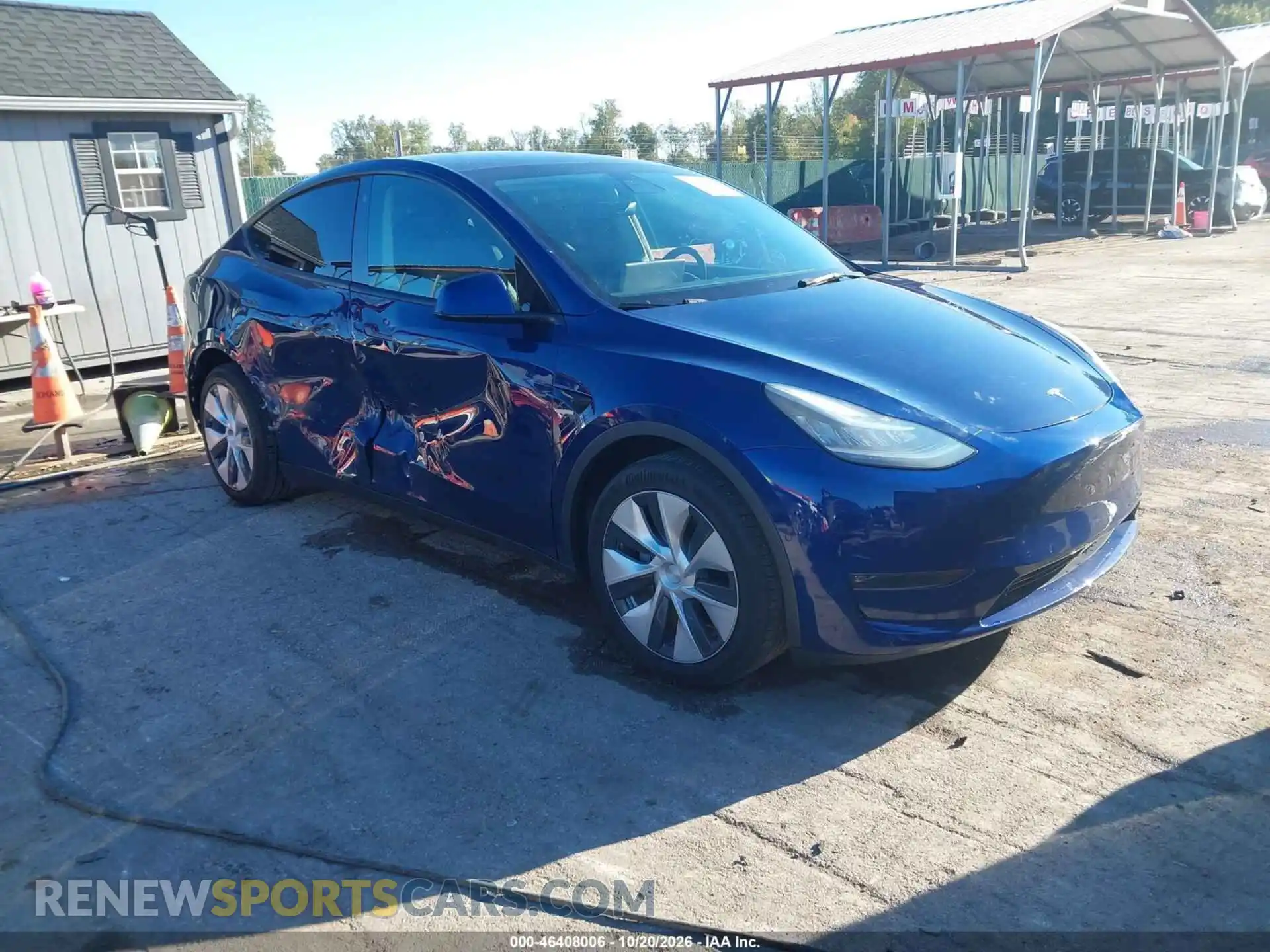 1 Photograph of a damaged car 5YJYGDEE8MF198375 TESLA MODEL Y 2021