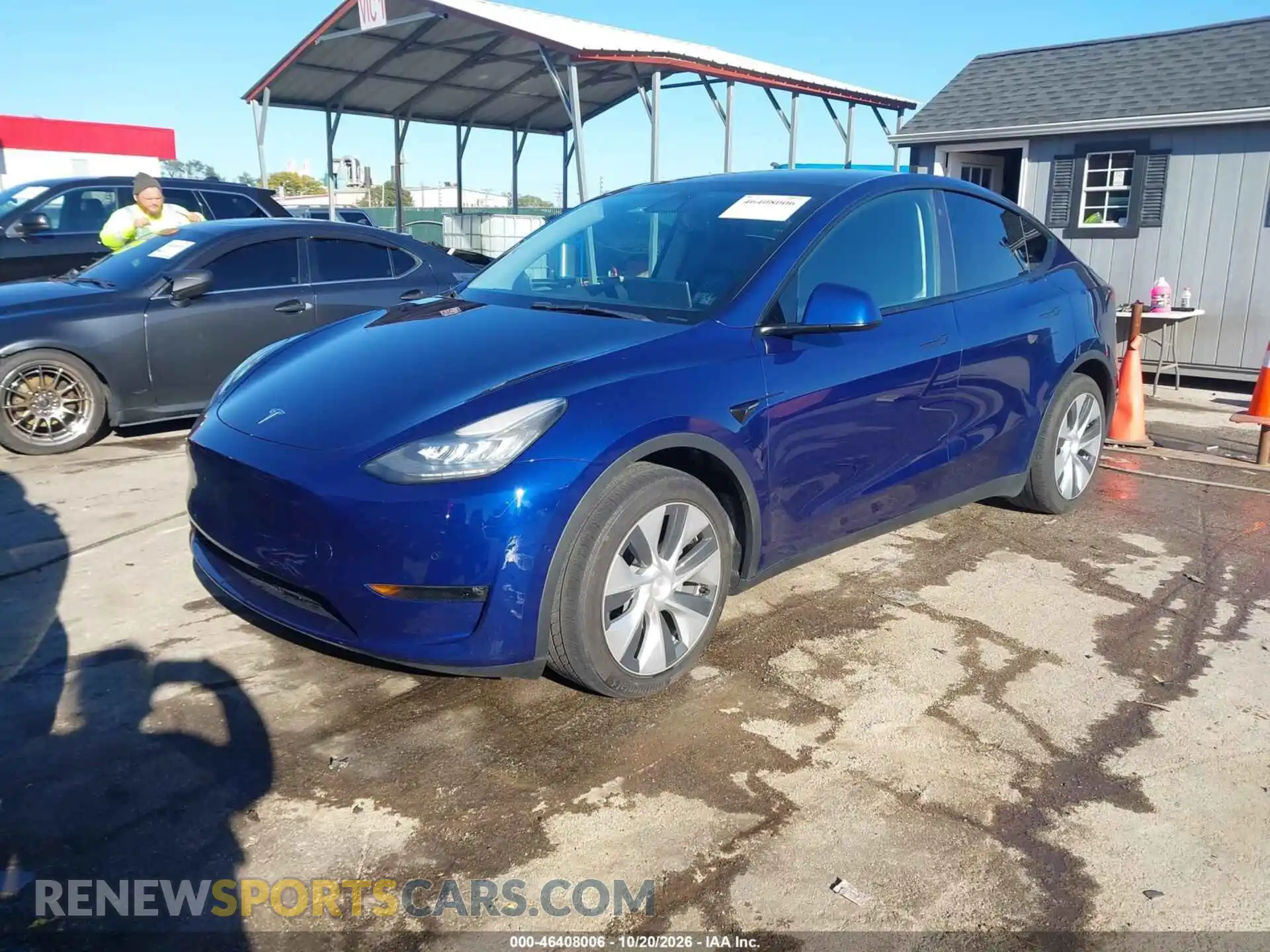 2 Photograph of a damaged car 5YJYGDEE8MF198375 TESLA MODEL Y 2021