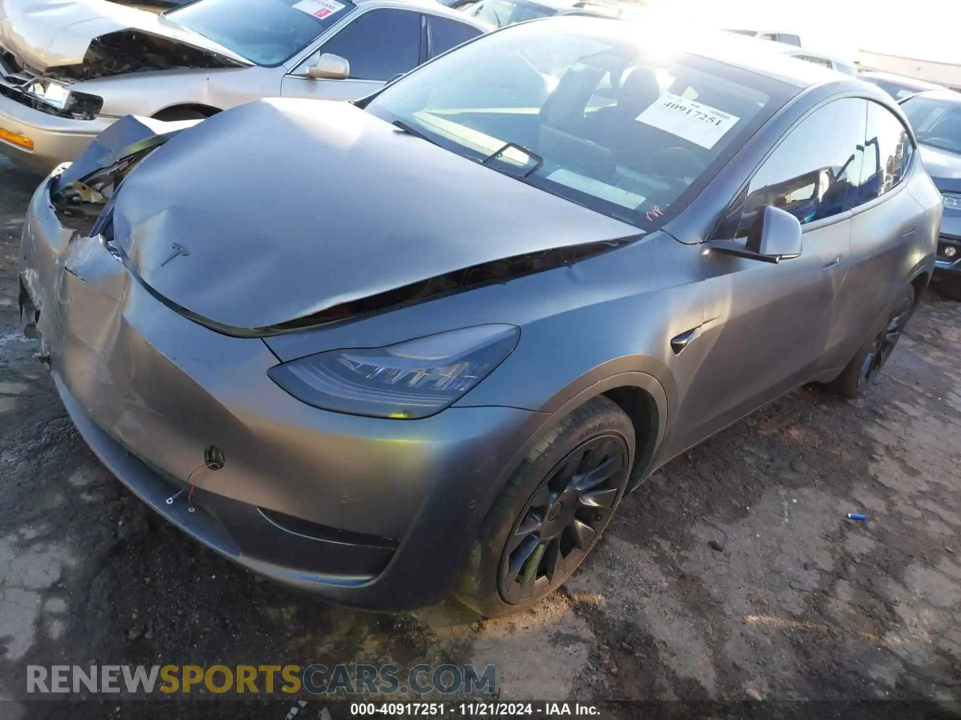 2 Photograph of a damaged car 5YJYGDEE8MF198490 TESLA MODEL Y 2021