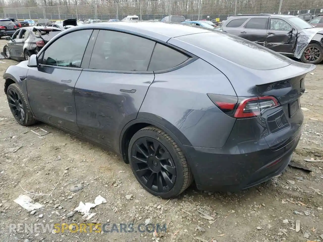 2 Photograph of a damaged car 5YJYGDEE8MF203204 TESLA MODEL Y 2021