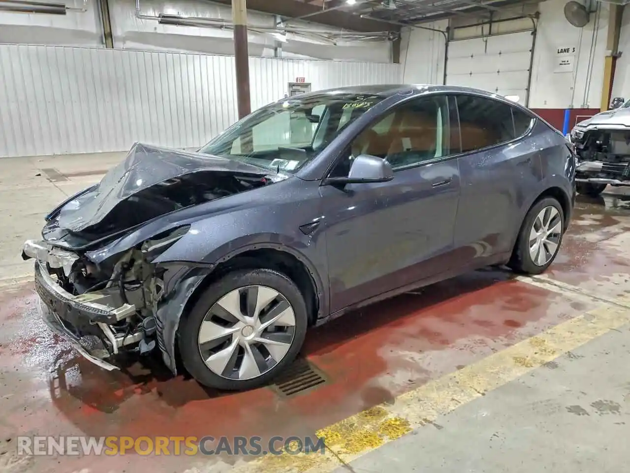 1 Photograph of a damaged car 5YJYGDEE8MF203476 TESLA MODEL Y 2021
