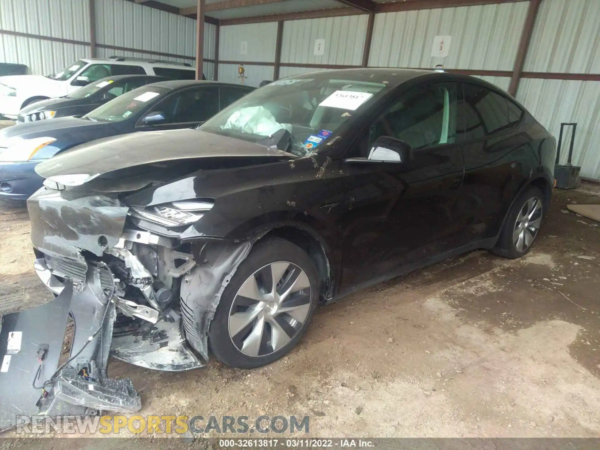 2 Photograph of a damaged car 5YJYGDEE8MF204093 TESLA MODEL Y 2021