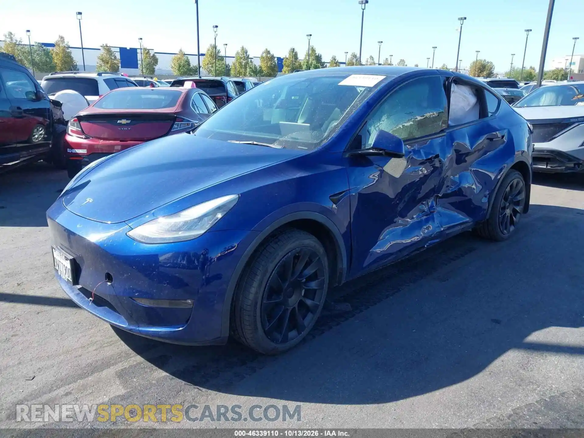 2 Photograph of a damaged car 5YJYGDEE8MF213716 TESLA MODEL Y 2021