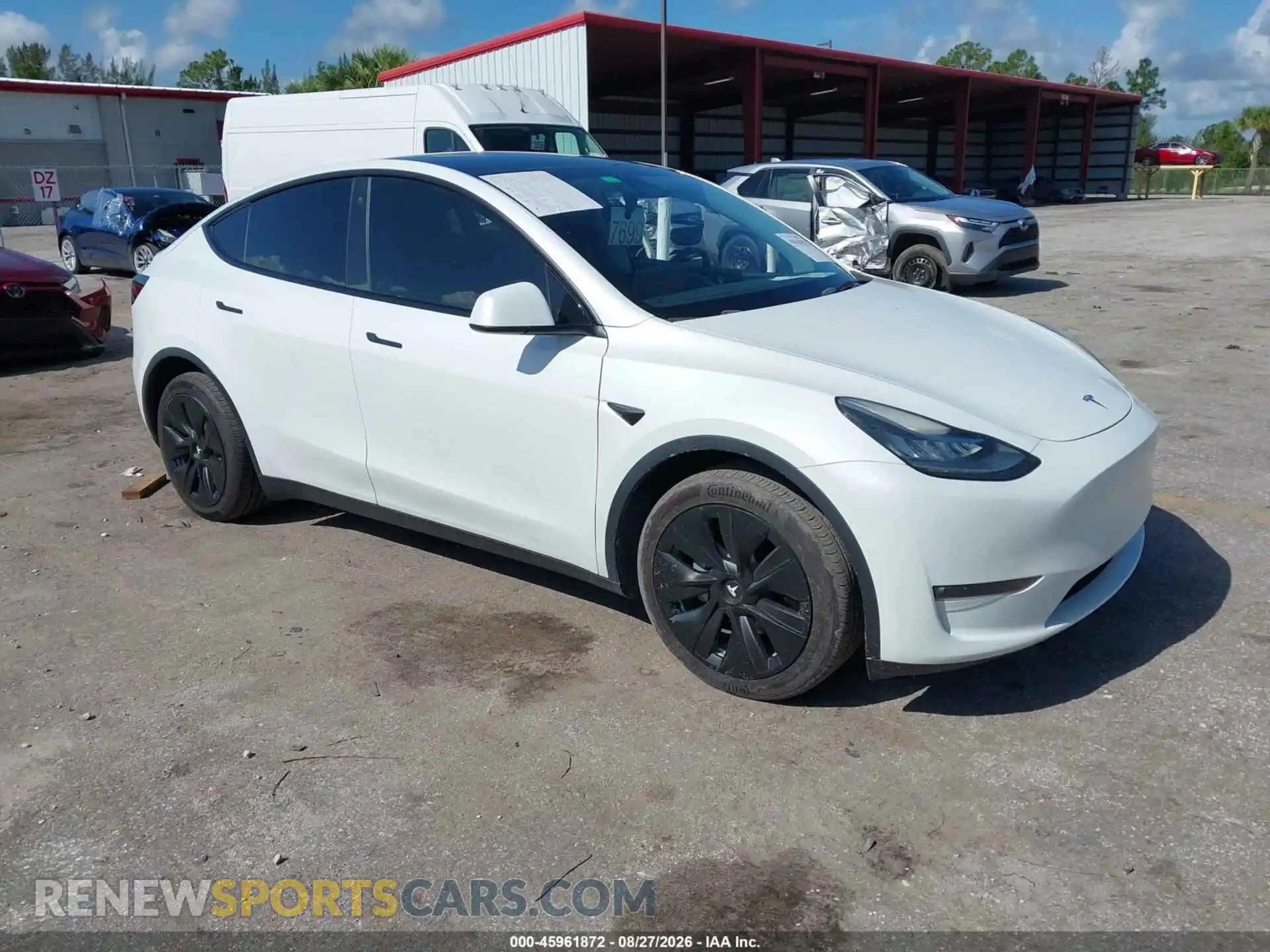 1 Photograph of a damaged car 5YJYGDEE8MF224554 TESLA MODEL Y 2021