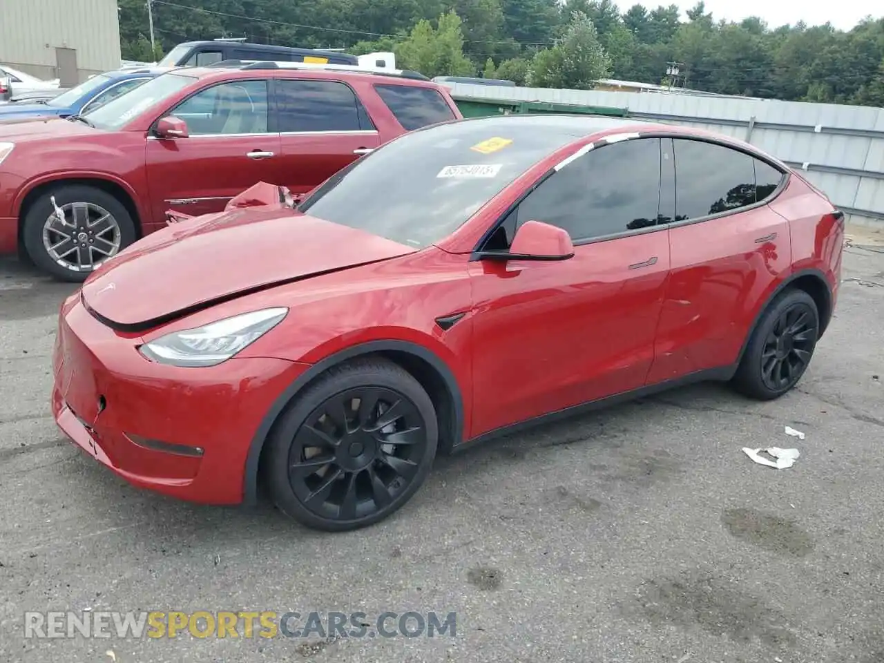 1 Photograph of a damaged car 5YJYGDEE8MF228863 TESLA MODEL Y 2021