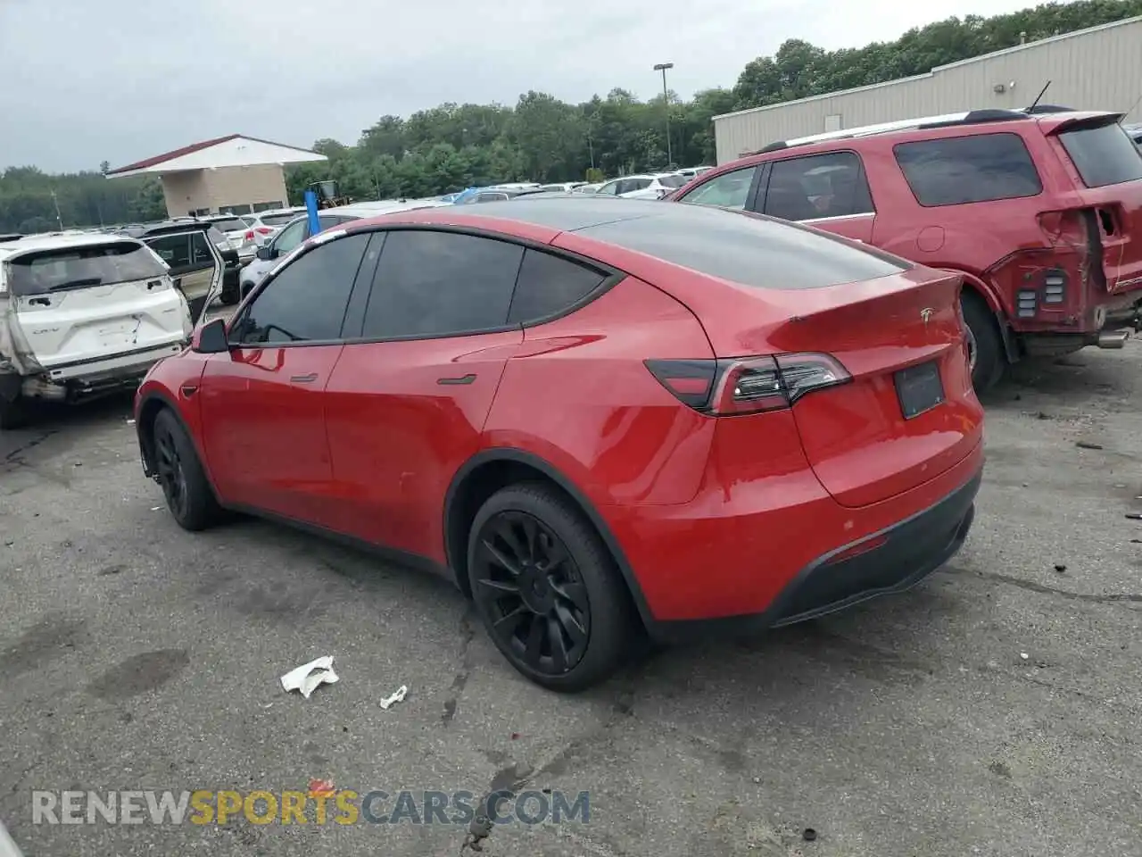 2 Photograph of a damaged car 5YJYGDEE8MF228863 TESLA MODEL Y 2021