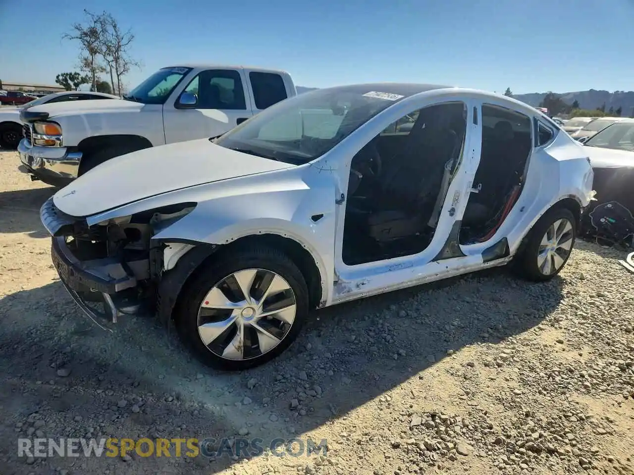1 Photograph of a damaged car 5YJYGDEE8MF232010 TESLA MODEL Y 2021