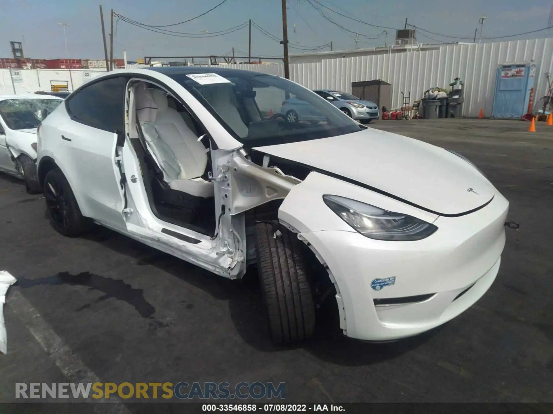 1 fotografías del automóvil dañado 5YJYGDEE8MF240463 TESLA MODEL Y 2021