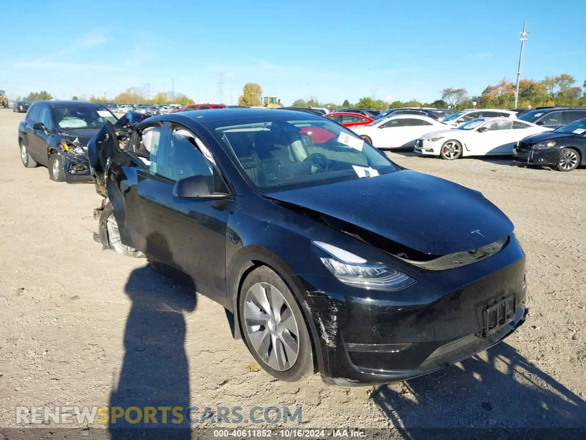 1 Photograph of a damaged car 5YJYGDEE8MF245615 TESLA MODEL Y 2021