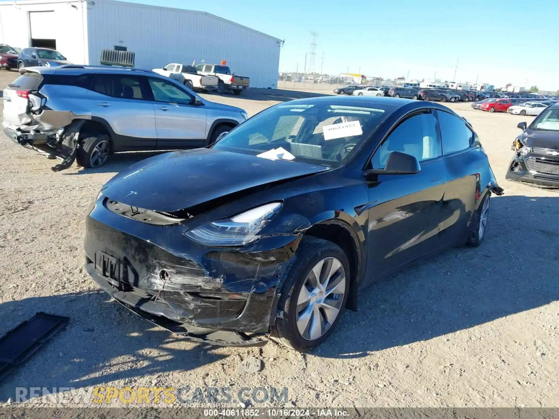 2 Photograph of a damaged car 5YJYGDEE8MF245615 TESLA MODEL Y 2021